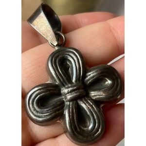 Clover Leaf Cross 2" Necklace Pendant 925 Sterling Silver - Elegant  Jewelry